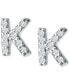 Cubic Zirconia Initial Stud Earrings, Created for Macy's