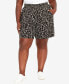 Фото #1 товара Plus Size Alisha Knit Print Shorts