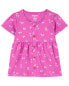 Фото #1 товара Toddler Floral Print Button-Front Top 3T