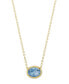 ფოტო #1 პროდუქტის Gemstone Twist Gallery Necklace in 14k Yellow Gold