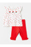 Фото #9 товара Костюм для малышей LC WAIKIKI Блузка с безрукавкой и леггинсы с принтом для девочек.