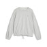 Puma Downtown Oversized Crew Neck Sweatshirt Womens Grey 62145504