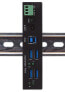 Фото #3 товара Exsys GmbH 4-Port USB 3.2 Gen 1 Metall HUB DIN-Rail 15KV ESD Schutz Tiveco