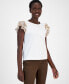 ფოტო #1 პროდუქტის Women's Cotton Eyelet-Embroidered Top