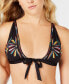 Фото #1 товара Soluna 260455 Women's Radiant Embroidered Bikini Top Swimwear Black Size Medium