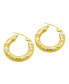 ფოტო #2 პროდუქტის Tarnish Resistant 14K Gold-Plated Imitation Pearl-Studded Hoop Earrings