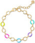 ფოტო #1 პროდუქტის 14k Gold-Plated Multicolor Chain Link Bracelet