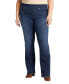 Фото #1 товара Plus Size Paley Mid Rise Bootcut Pull-On Jeans