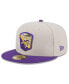 Фото #4 товара Men's Stone, Purple Minnesota Vikings 2023 Salute To Service 59FIFTY Fitted Hat