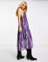 Фото #1 товара Violet Romance tiered halter neck midi dress in tie dye