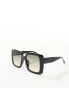 Фото #2 товара Stradivarius oversized sunglasses in black