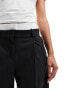 Mango boxer waistband tailored trousers in dark grey