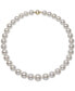 Фото #3 товара Belle de Mer cultured Freshwater Pearl Graduated 17-1/2" Strand Necklace (11-14mm) in 14k Gold, Created for Macy's
