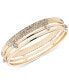 ფოტო #1 პროდუქტის Gold-Tone 3-Pc. Set Crystal Bangle Bracelet, Created for Macy's