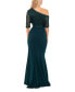 Фото #2 товара Women's Lace-Top Asymmetric Long Dress