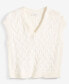 ფოტო #5 პროდუქტის Women's Extended Shoulder Cable-Knit Sweater Vest, Created for Macy's