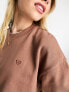 Фото #7 товара Miss Selfridge oversized sweatshirt co-ord in mocha