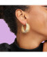 ფოტო #2 პროდუქტის Women's Black Ripple Hoop Earrings