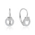 Gentle silver earrings with heart AGUC2701