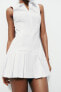 Фото #2 товара Короткое платье-рубашка со складками ZARA