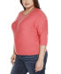 Black Label Plus Size Chain Detail 3/4-Sleeve Sweater