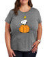 Фото #1 товара Trendy Peanuts Pumpkin Tee Plus Size Graphic T-shirt