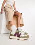 New Balance 327 trainers in off white and burgundy - exclusive to ASOS