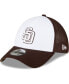 Men's Brown and White San Diego Padres 2023 On-Field Batting Practice 39THIRTY Flex Hat Бело-коричневый, M/L - фото #2