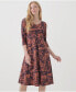 ფოტო #3 პროდუქტის Women's Organic Cotton Fit & Flare Midi Party Dress