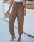 ფოტო #4 პროდუქტის Women's Belted Jogger Pants