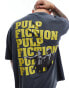 ASOS DESIGN unisex oversized license t-shirt with pulp fiction print in washed black Черный, L - фото #2