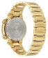 Men's Swiss Gold Ion Plated Stainless Steel Bracelet Watch 43mm