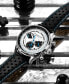 ფოტო #2 პროდუქტის Men's Black Leather Strap Watch 42mm