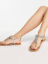 Фото #7 товара ASOS DESIGN Fair Enough embellished flat sandals in silver