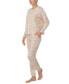 Фото #3 товара Woman's 2-Pc. Long-Sleeve Jogger Pajamas Set