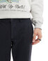 ASOS DESIGN tapered linen chino trousers in navy Синий, W29 L30 - фото #4