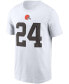Men's Nick Chubb White Cleveland Browns Player Name and Number T-shirt