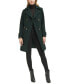 Women's Petite Notched-Collar Double-Breasted Cutaway Coat