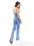 Фото #3 товара Mango bardot denim jumpsuit in light blue