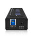 ICY BOX IB-AC618 - USB 3.2 Gen 1 (3.1 Gen 1) Type-A - 5000 Mbit/s - Black - Aluminium - 100 - 240 V - 110 mm