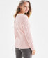 ფოტო #2 პროდუქტის Petite Cotton Cable-Knit V-Neck Sweater, Created for Macy's