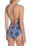 Фото #2 товара Women's Tommy Bahama Indigo Cowrie Reversible Sz. 8 One-Piece Swimsuit 150300