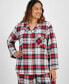 Фото #2 товара Family Pajamas Plus Size 2-Pc. Cotton Winterton Plaid Family Holiday Pajamas, Created for Macy's