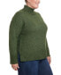 Фото #4 товара Plus Size Plush Tunic Mock Neck Sweater