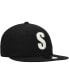 Фото #3 товара Men's Black Seattle Mariners Cooperstown Collection Turn Back The Clock Steelheads 59FIFTY Fitted Hat