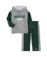 Фото #1 товара Toddler Boys Heathered Gray, Green Michigan State Spartans Back To School Fleece Hoodie and Pant Set