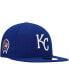 Men's Royal Kansas City Royals 9, 11 Memorial Side Patch 59Fifty Fitted Hat