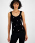 Фото #1 товара Women's Embroidered Sweetheart-Neck Tank Top Sweater