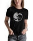Women's Word Art Yin Yang Cat Short Sleeve T-shirt