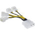 InLine Power Adapter Cable Molex / 4x Fan Connector